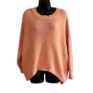 tea n rose  | Tea N Rose pretty in peach Oversized Chunky knit sweater S